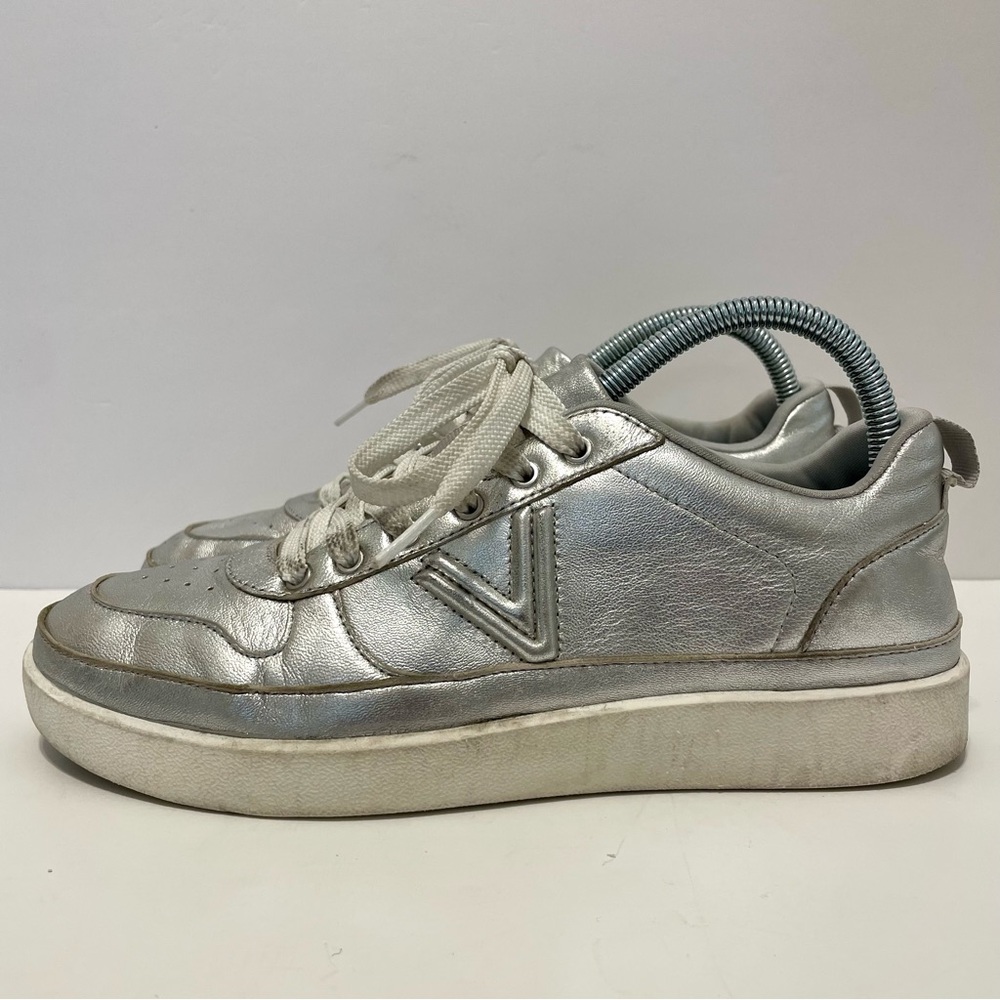 Vionic Elise Women's Leather Silver Metallic Sneaker Size 8 - Picture 6 of 15